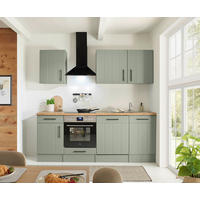 MODULKÖK UTAN VITVAROR 220 cm   i vildek, vassgrön  - vassgrön/vildek, Trend, metall/trämaterial (220cm) - Respekta
