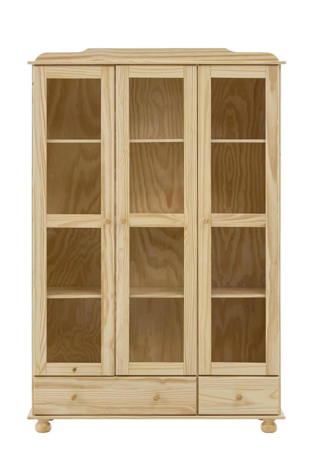 VITRINE  in massiv Kiefer Naturfarben  - Klar/Naturfarben, Natur, Glas/Holz (126/189/35cm) - Livetastic