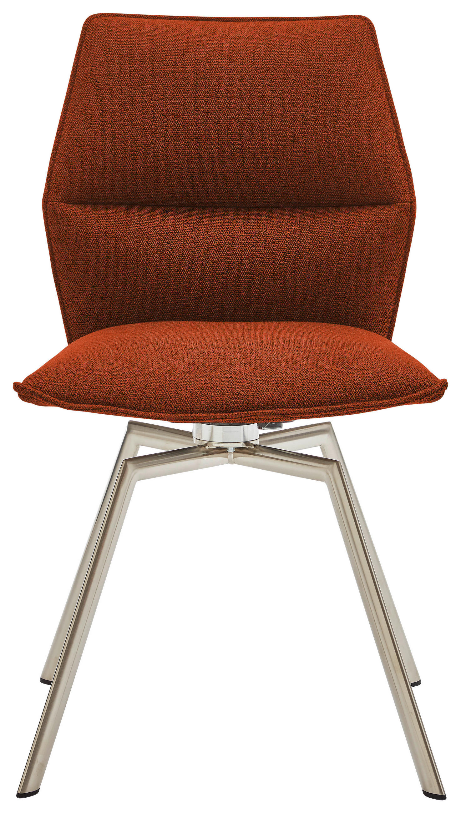 STUHL Edelstahlfarben, Rostfarben  - Edelstahlfarben/Rostfarben, Design, Textil/Metall (47/86/54cm) - Venjakob