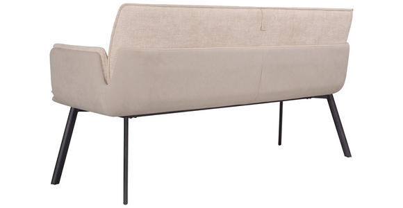 SITZBANK 180/88/63 cm in Beige - Beige/Schwarz, Design, Textil/Metall (180/88/63cm) - Novel