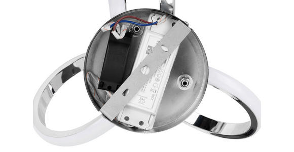 LED-DECKENLEUCHTE 34,5/19 cm - Chromfarben, Design, Kunststoff/Metall (34,5/19cm) - Novel
