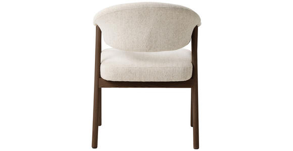 ARMLEHNSTUHL   Chenille  - Sandfarben/Dunkelbraun, KONVENTIONELL, Holz/Textil (63/81/63cm) - Ambia Home