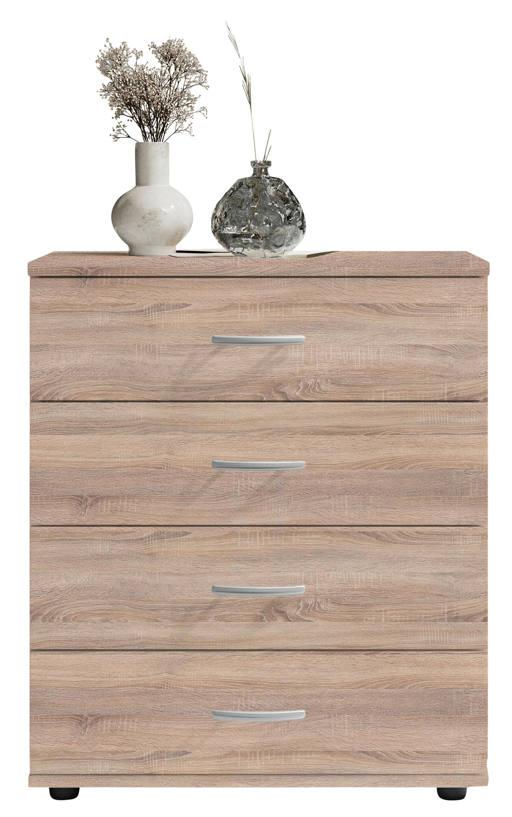 KOMODA   60/70/30 cm   hrast Sonoma  - srebrne boje/hrast Sonoma, Design, drvni materijal/plastika (60/70/30cm) - Boxxx