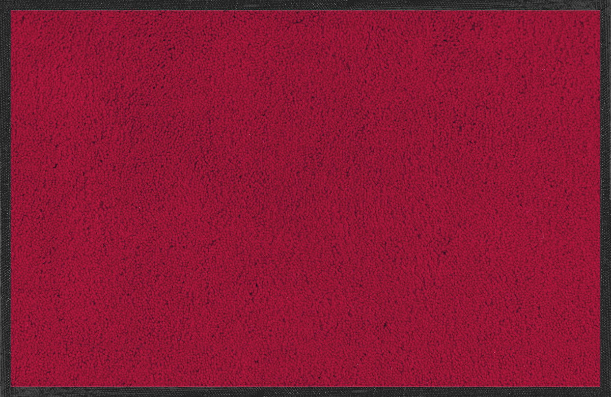 FUßMATTE  60/90 cm  Rot  - Rot, KONVENTIONELL, Kunststoff/Textil (60/90cm) - wash+dry