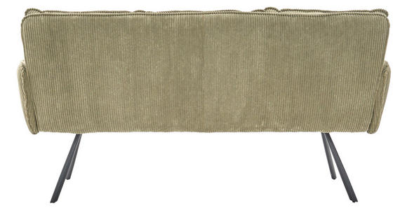 SITZBANK 180/93/67 cm Cord Olivgrün  - Schwarz/Olivgrün, Design, Textil/Metall (180/93/67cm) - Novel