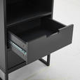 NACHTSCHRANK 47,6/74/40 cm  - Anthrazit/Schwarz, Design, Holzwerkstoff/Metall (47,6/74/40cm) - Novel