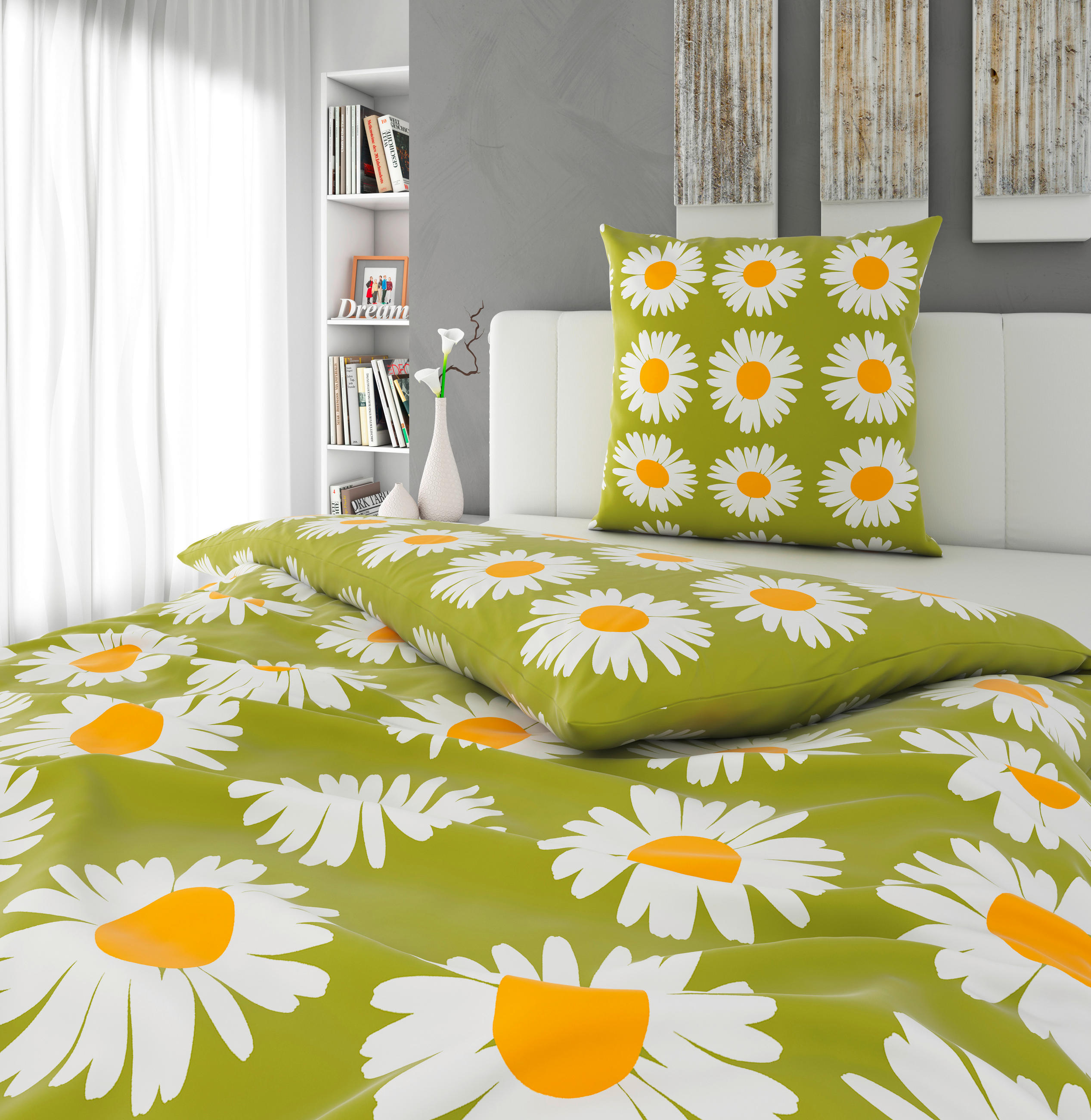 BETTWÄSCHE Satin 135/200 cm  - Grün, Textil (135/200cm) - Novel