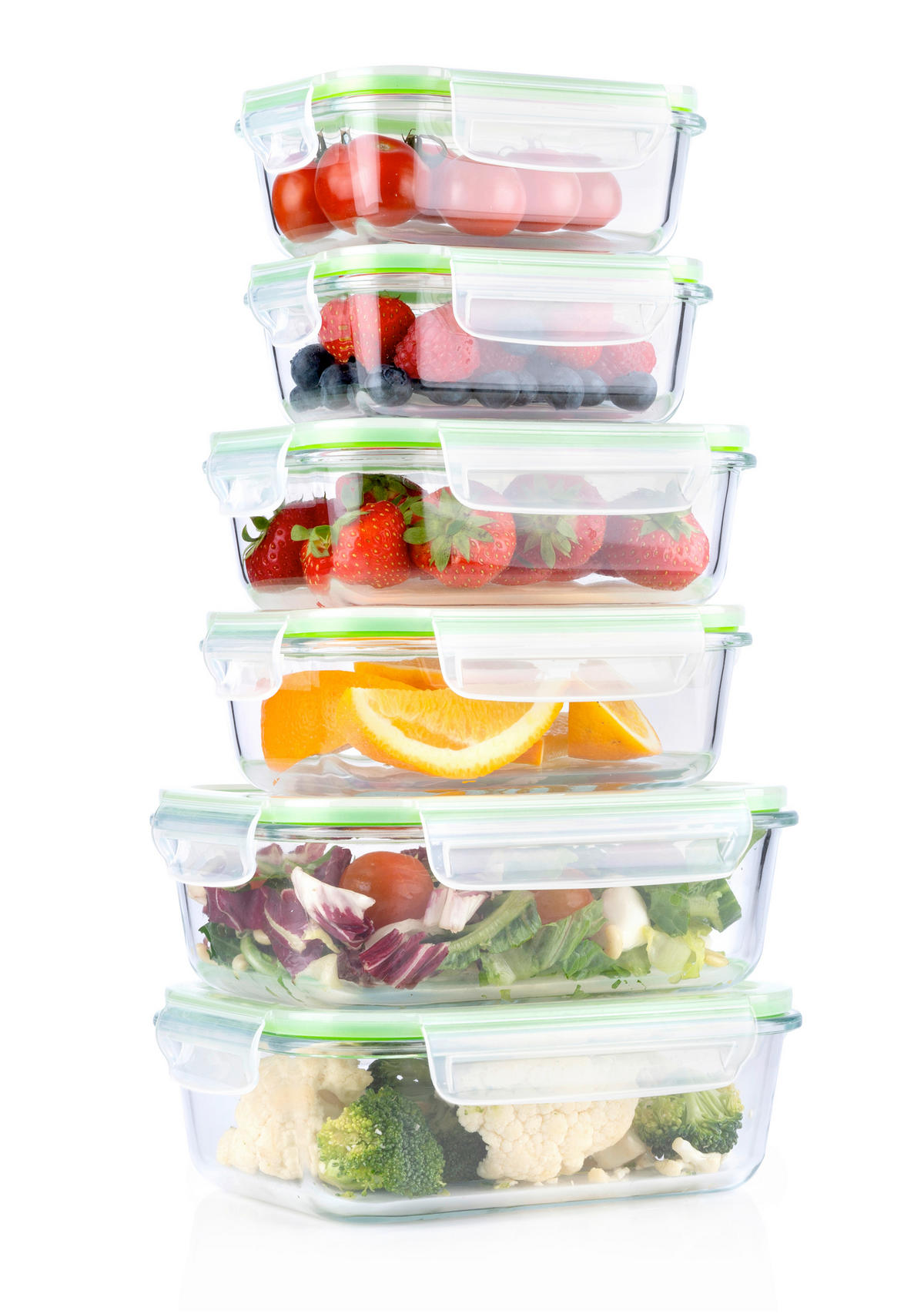 FRISCHHALTEDOSENSET 6-teilig  - Transparent, Basics, Glas/Kunststoff (20,8/15,8/27,5cm) - Alpina 6287