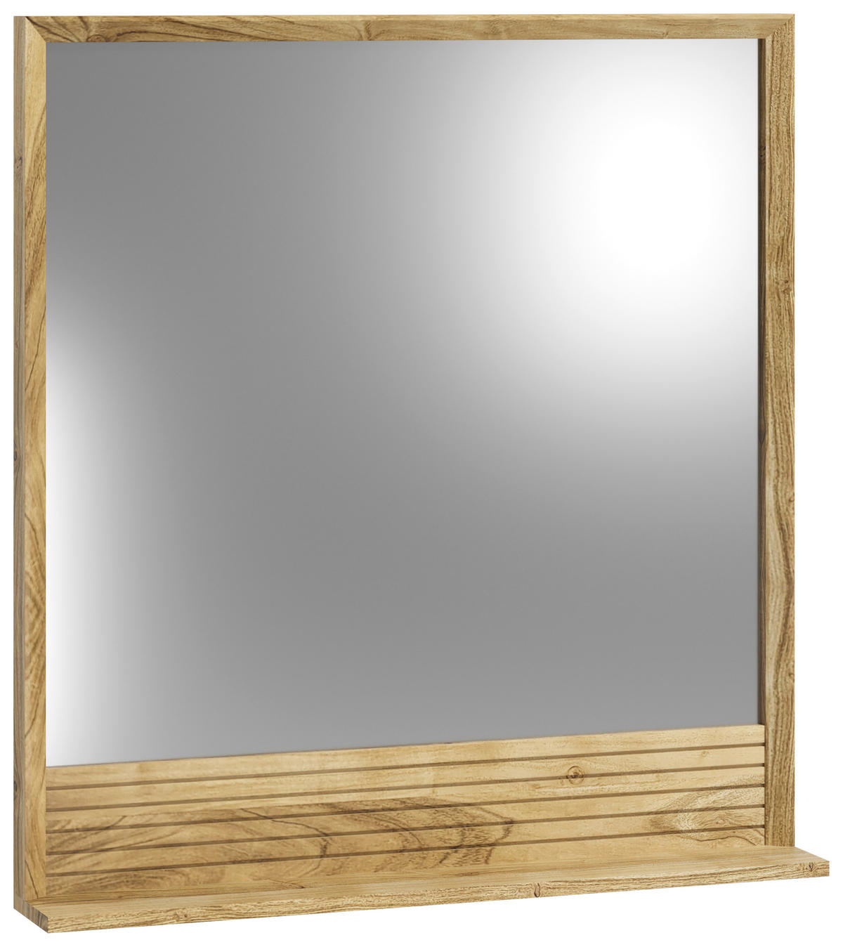 BADEZIMMERSPIEGEL 8/85/12 cm  - Naturfarben, Natur, Glas/Holz (8/85/12cm) - Livetastic