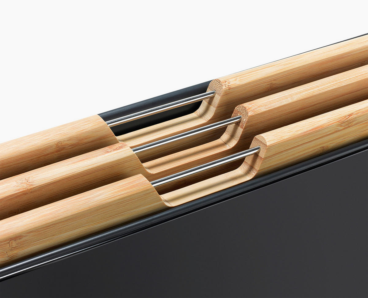 SET DESK ZA REZANJE - črna, Basics, kovina/les (38/28,7/8,50cm) - Joseph Joseph