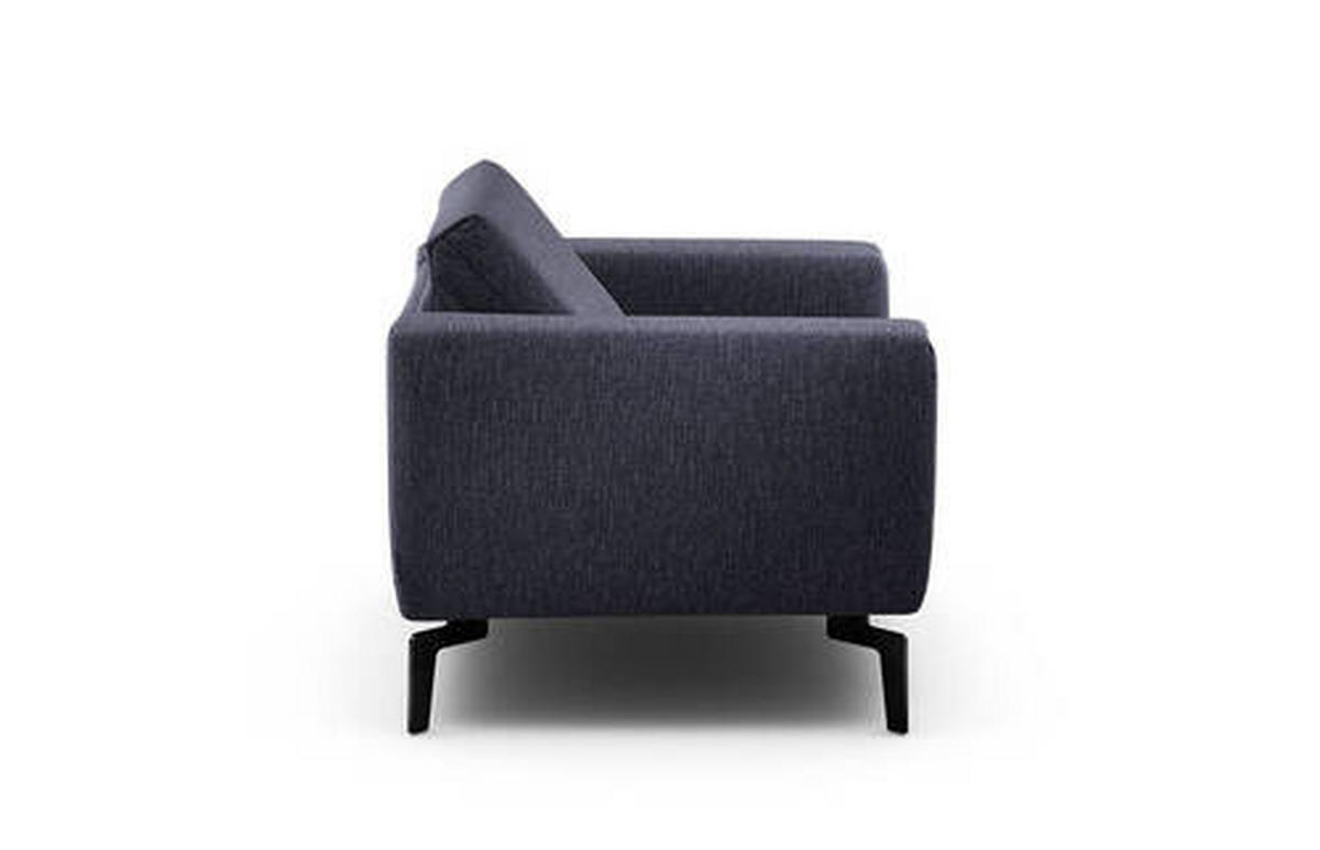 SESSEL in Chenille Blau  - Blau/Schwarz, Design, Textil/Metall (110/85/86-94cm) - SENSOO