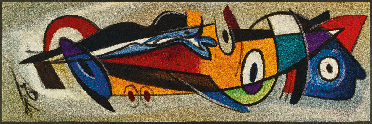 LÄUFER 60/180 cm Positive Flow I Multicolor  - Multicolor, KONVENTIONELL, Kunststoff (60/180cm) - wash+dry