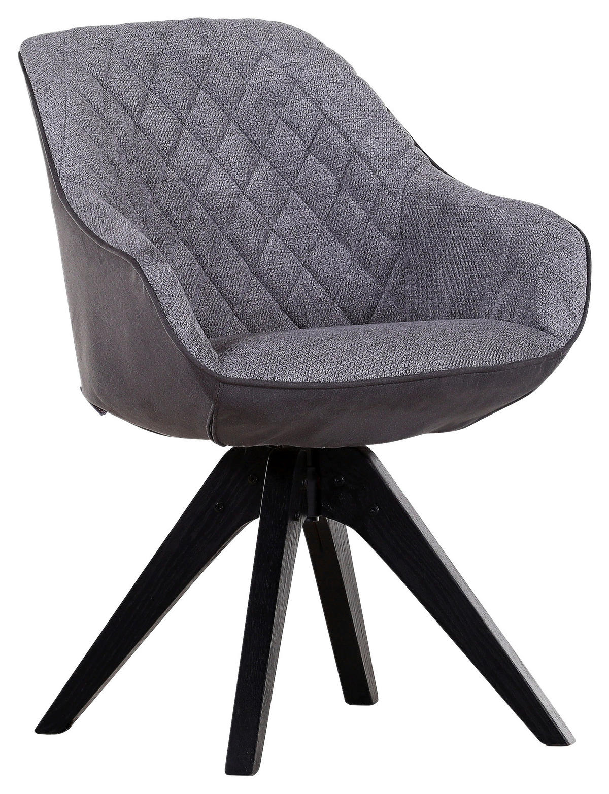 ARMLEHNSTUHL Flachgewebe  - Dunkelgrau/Schwarz, Lifestyle, Holz/Textil (60/83/65cm) - Landscape