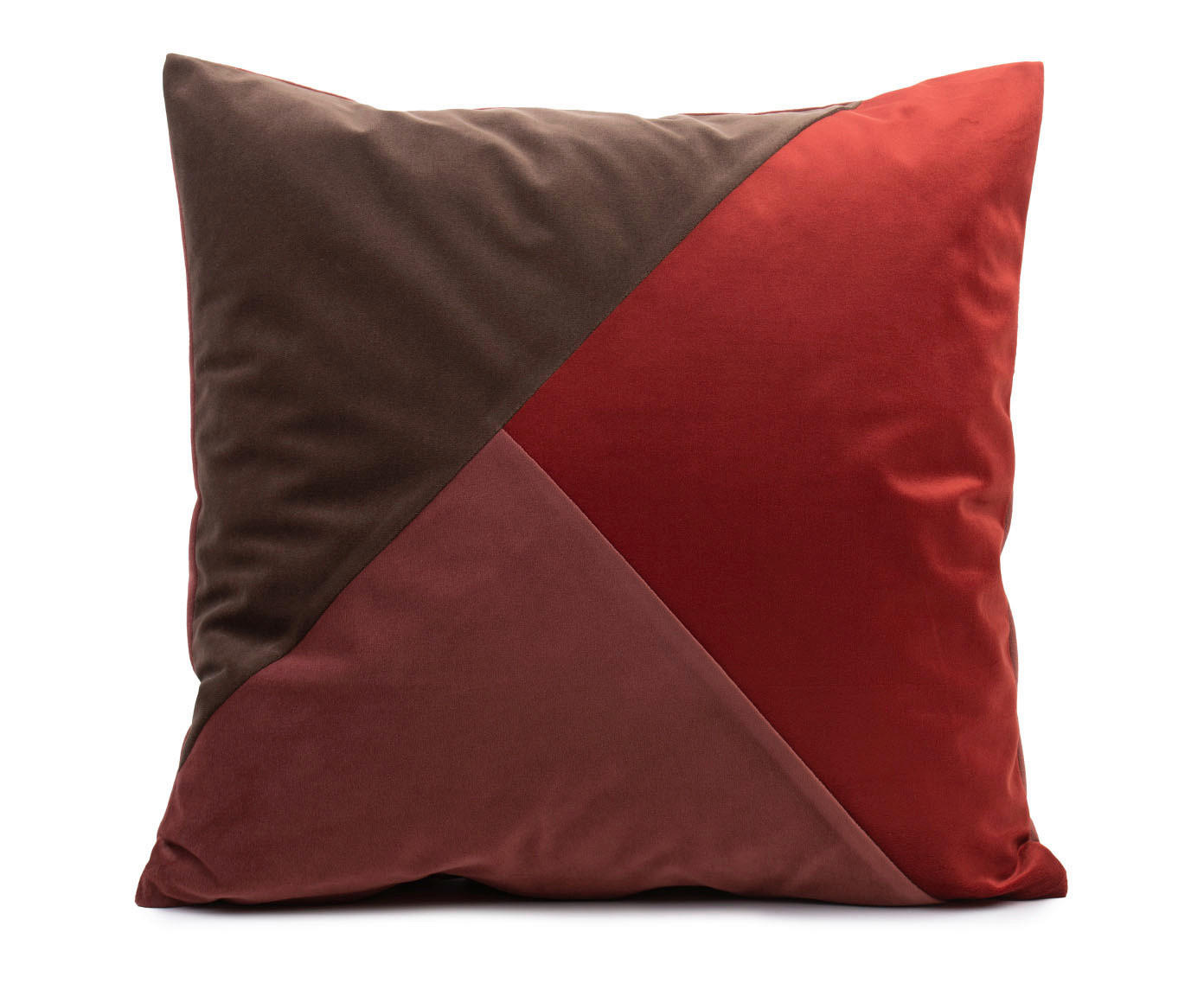 KISSENHÜLLE Peppino 50/50 cm  - Dunkelbraun/Altrosa, Basics, Textil (50/50cm) - Novel