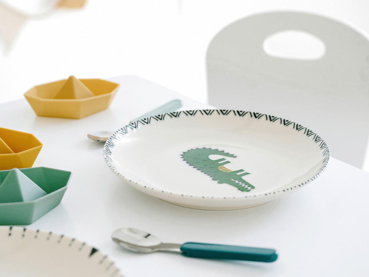 TELLERSET Safari Bunt 4-teilig  - Multicolor/Grauweiß, Basics, Keramik (21cm) - Creatable