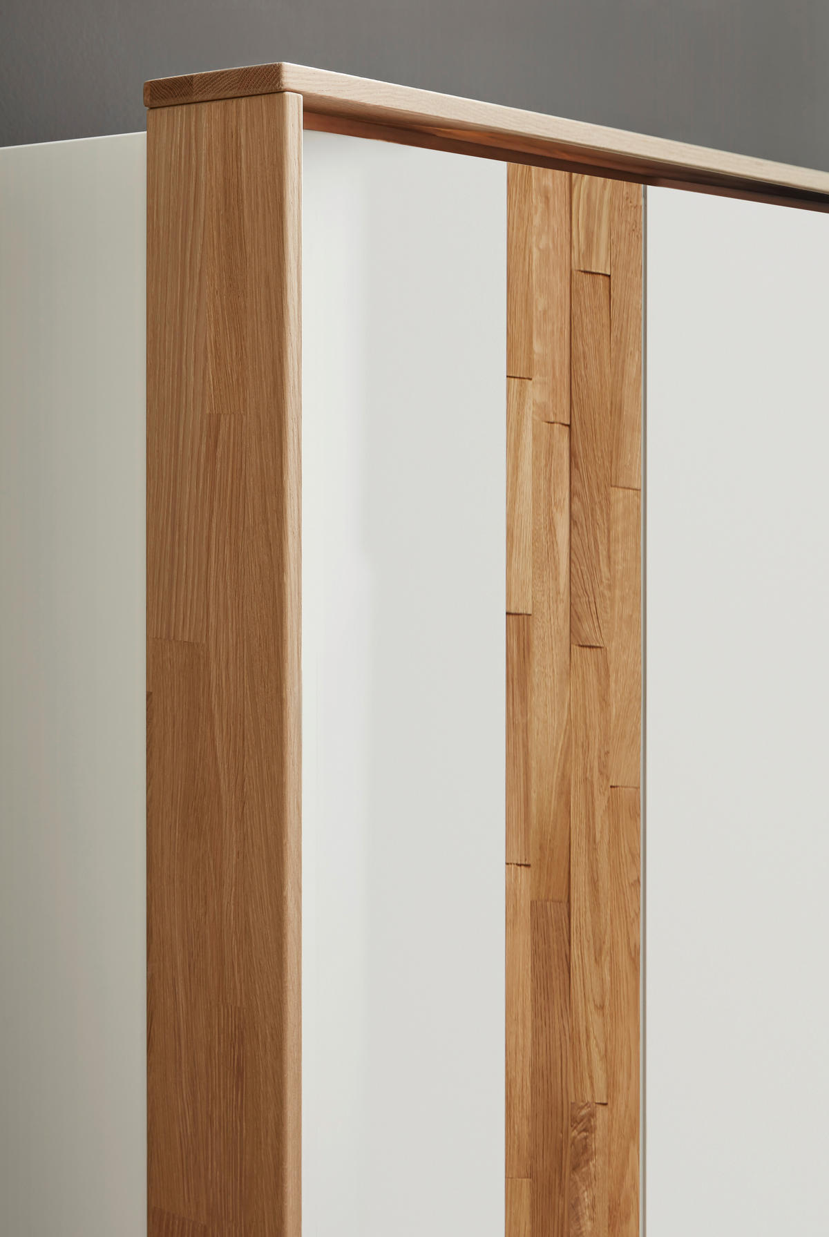 DREHTÜRENSCHRANK 301,9/223,3/62 cm 6-türig Weiß, Wildeiche  - Wildeiche/Schwarz, Design, Holz/Holzwerkstoff (301,9/223,3/62cm) - Dieter Knoll