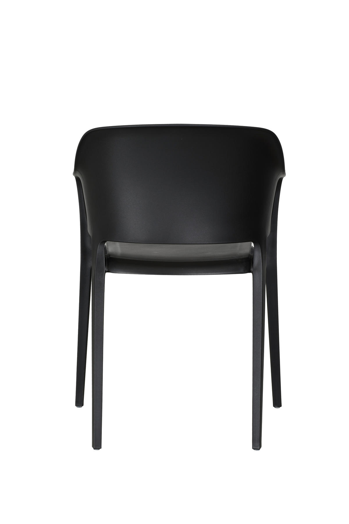 GARTENSTUHL-SET Kunststoff Schwarz  - Schwarz, MODERN, Kunststoff (54,5/77,5/55cm) - Gardenson