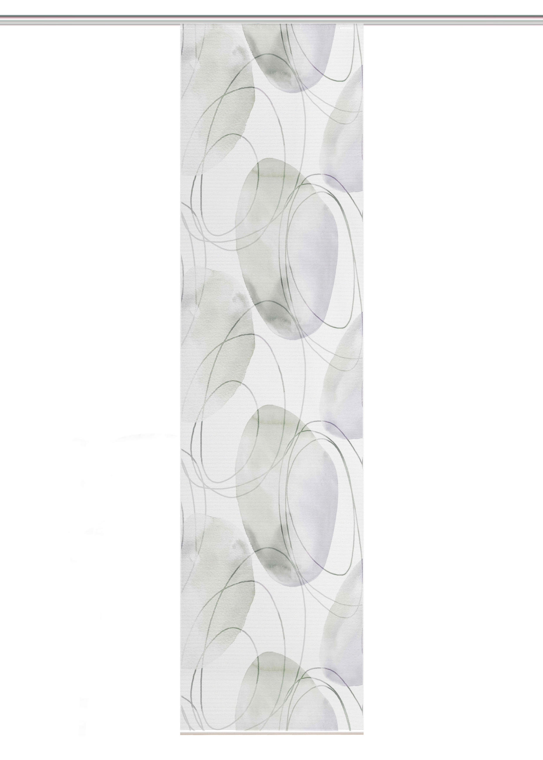 XXXLutz Flächenvorhang Ellrik Weiß, Flieder 60x245 cm