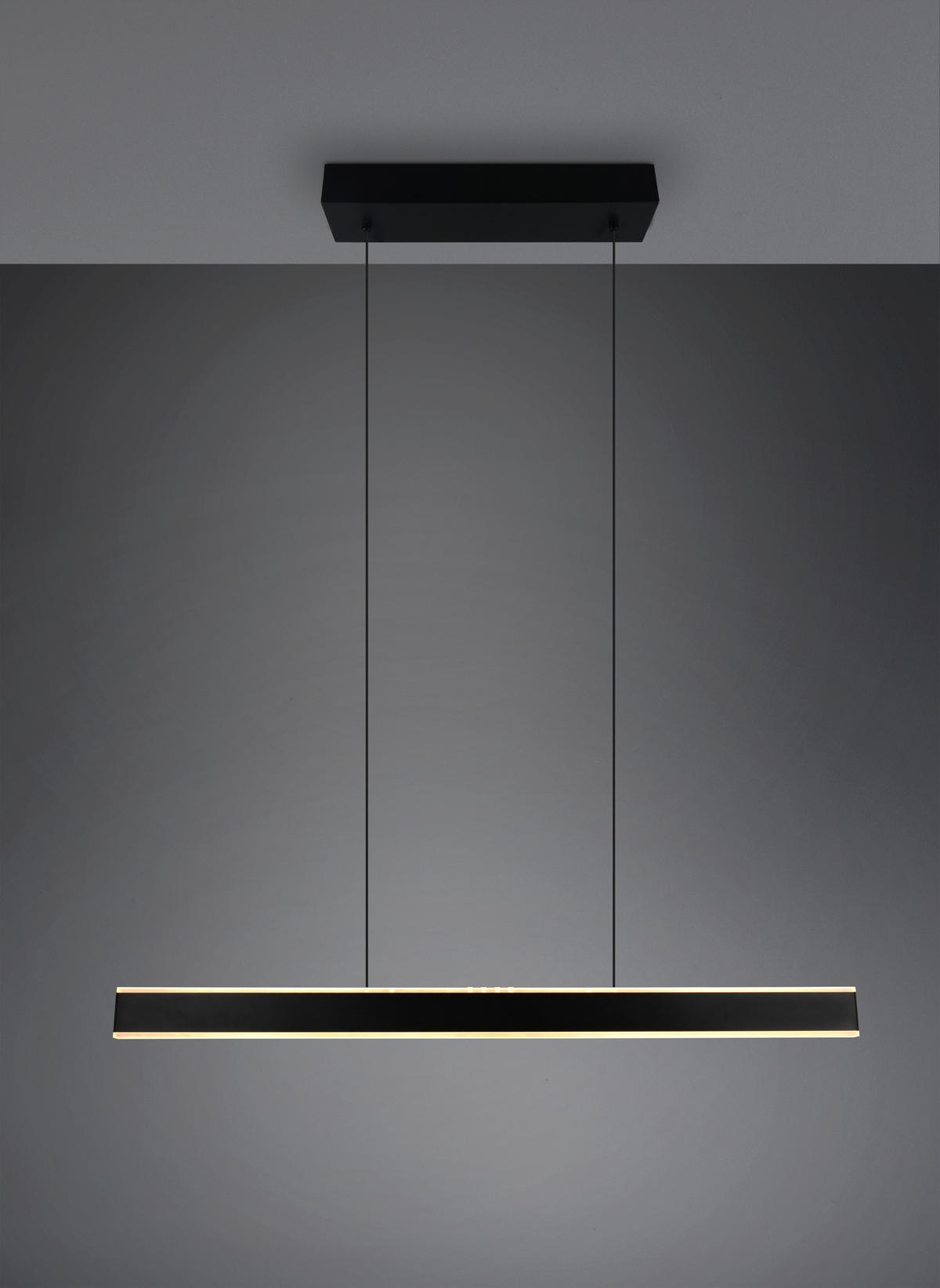 LED-HÄNGELEUCHTE Croom 120/10/60-180 cm   - Schwarz/Weiß, Design, Kunststoff/Metall (120/10/60-180cm) - Trio Leuchten