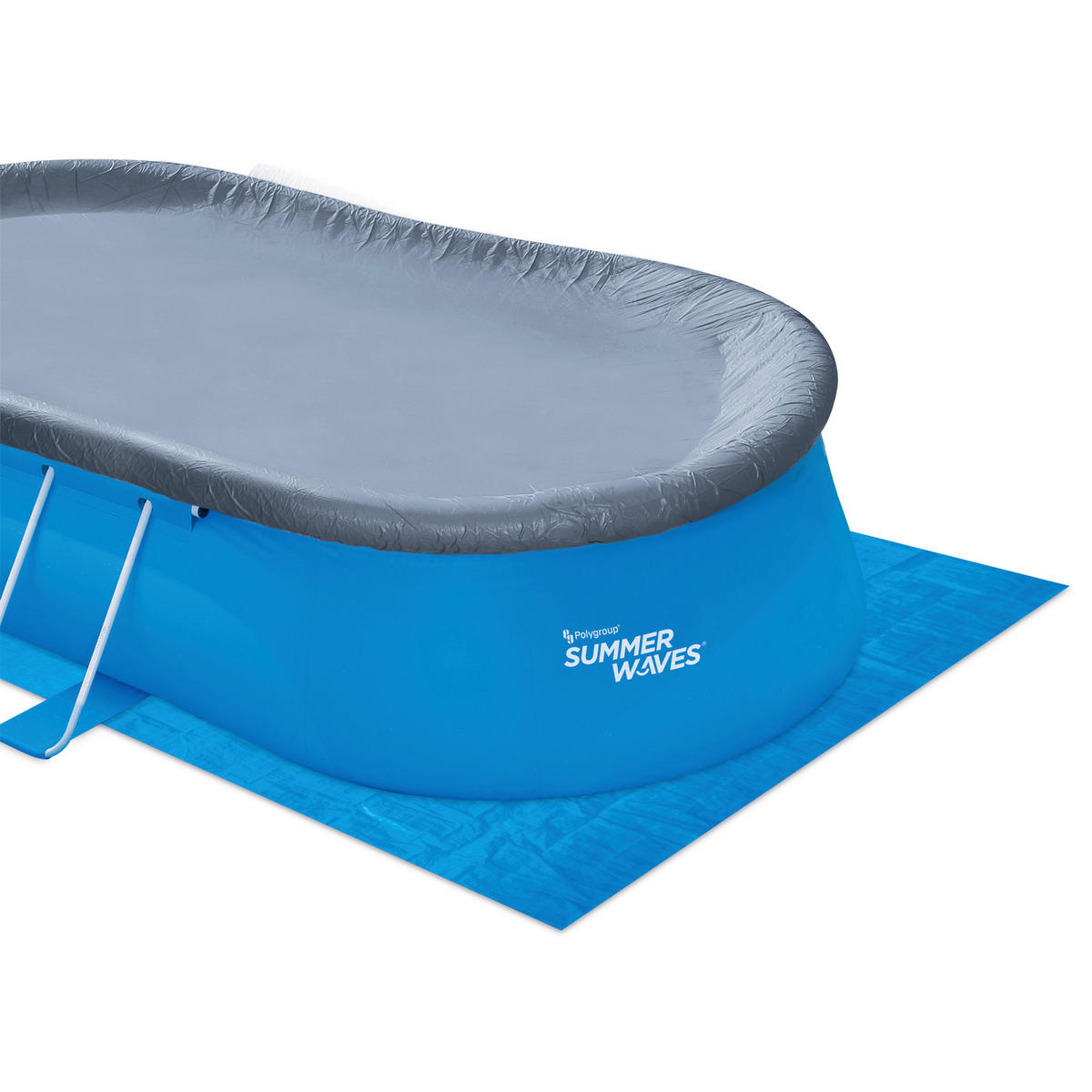POOL-SET PGP1151042F 457/305/107 cm  - Blau, KONVENTIONELL, Kunststoff (457/305/107cm) - Ambia Garden