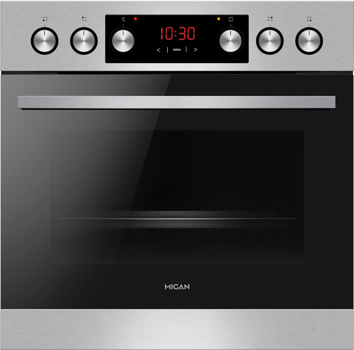 HERDSET 90200  - Edelstahlfarben/Schwarz, Basics, Glas/Metall (51/58cm) - Mican