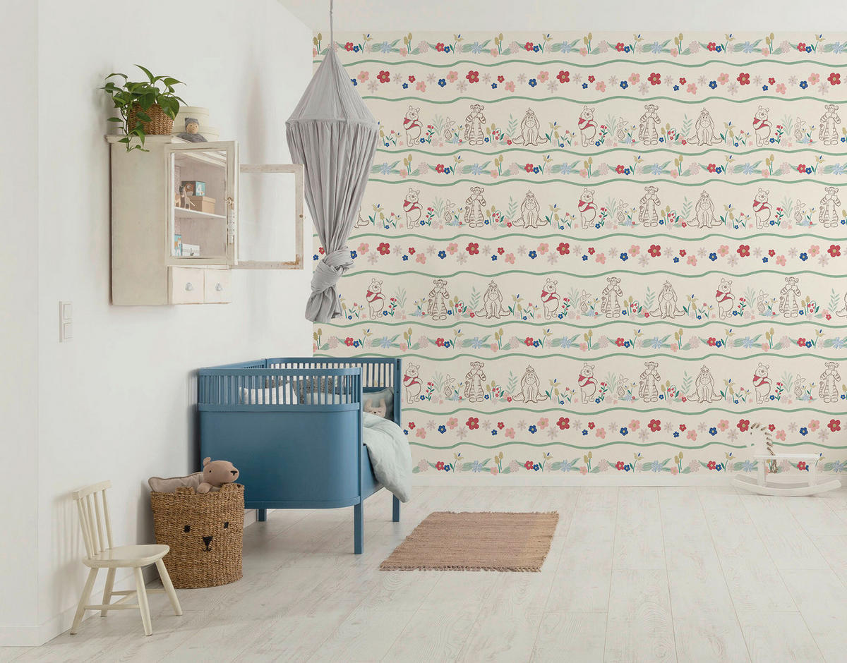 FOTOTAPETE WINNIE THE POOH FRIENDS  - Naturfarben, Design, Textil (300/250cm) - Disney