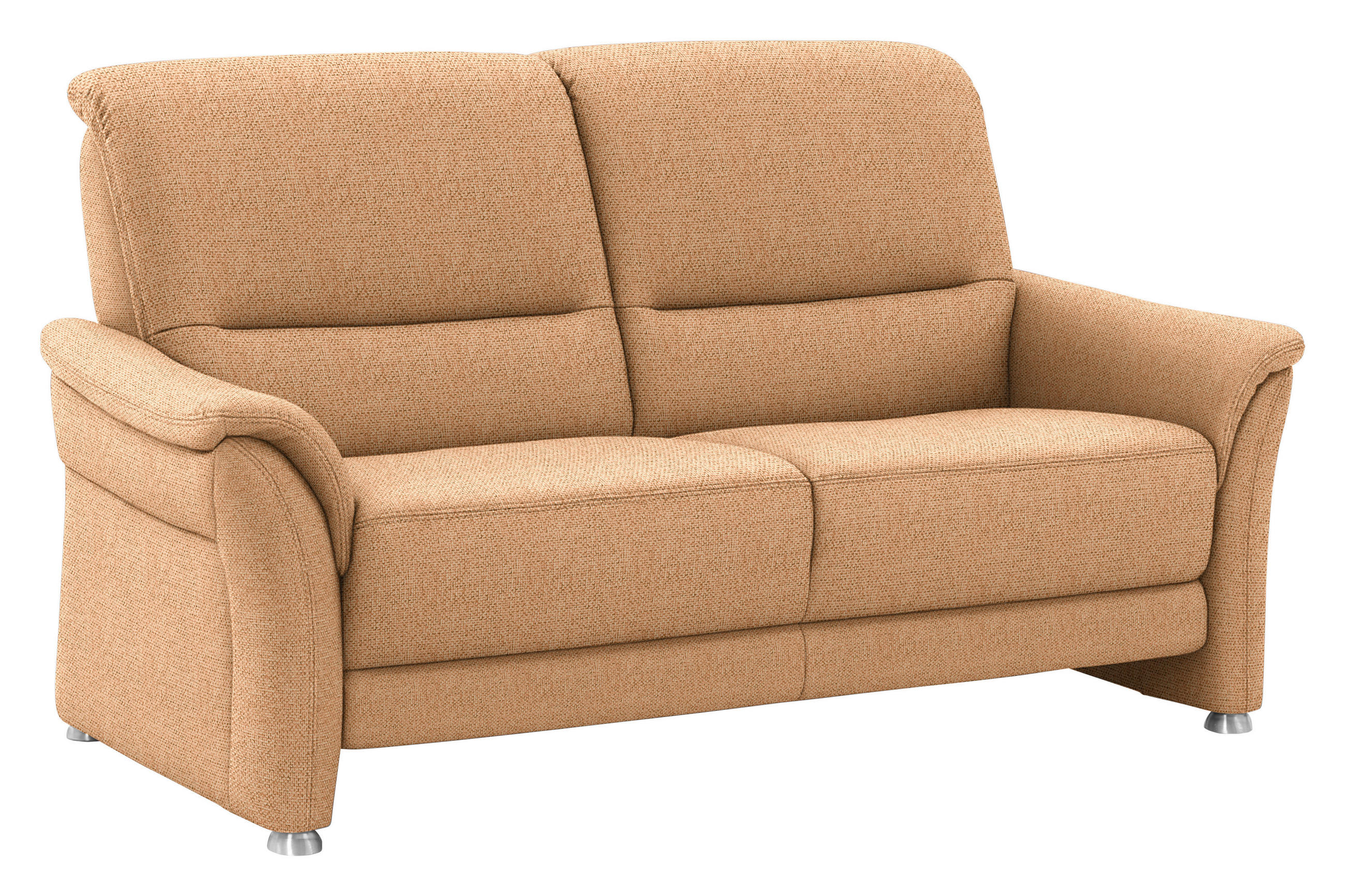 2,5-SITZER  in Flachgewebe Gelb  - Gelb/Alufarben, KONVENTIONELL, Textil/Metall (172/96/93cm) - Beldomo Premium