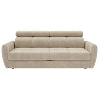 SCHLAFSOFA Flachgewebe Beige  - Beige/Schwarz, KONVENTIONELL, Textil/Metall (227/86-100/99cm) - Milino