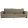 2-SITZER-SOFA Schwarz, Olivgrün  - Schwarz/Olivgrün, Design, Kunststoff/Textil (215/84/88cm) - Livetastic