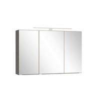 SPIEGELSCHRANK 100/64/20 cm  - Wildeiche/Edelstahlfarben, Trend, Glas/Holzwerkstoff (100/64/20cm) - Held