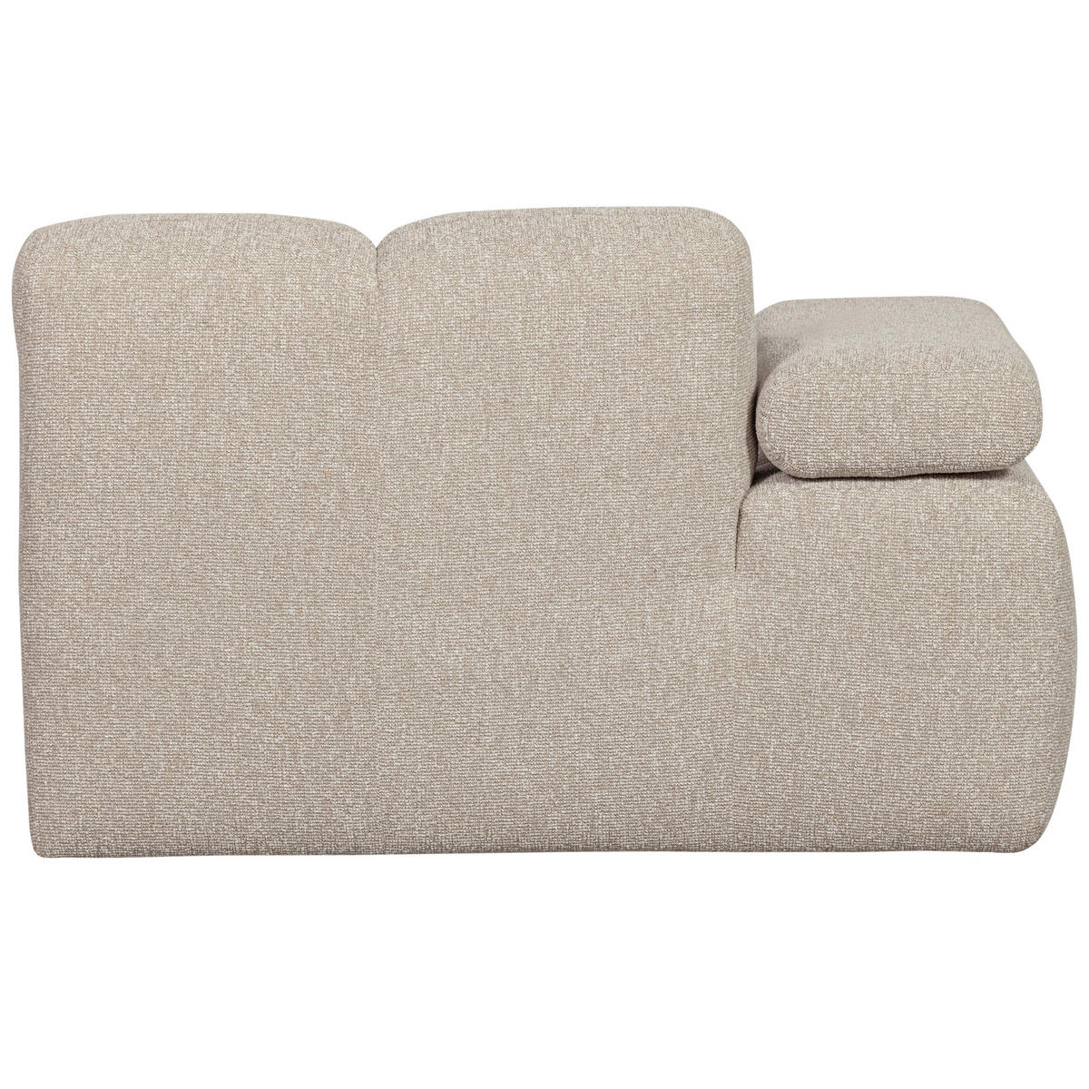 SOFAELEMENT Mojo in Bouclé Beige  - Beige/Schwarz, Design, Kunststoff/Textil (124/74/162cm) - Livetastic