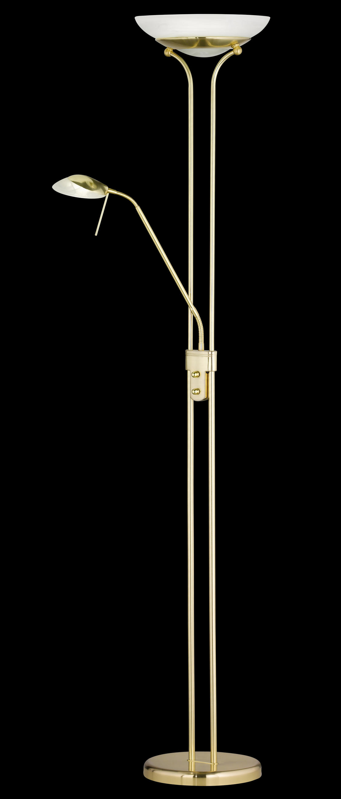 LED LAMPA OSVĚTLUJÍCÍ STROP - bílá/barvy mosazi, Konvenční, kov/sklo (32/182cm) - Fischer & Honsel