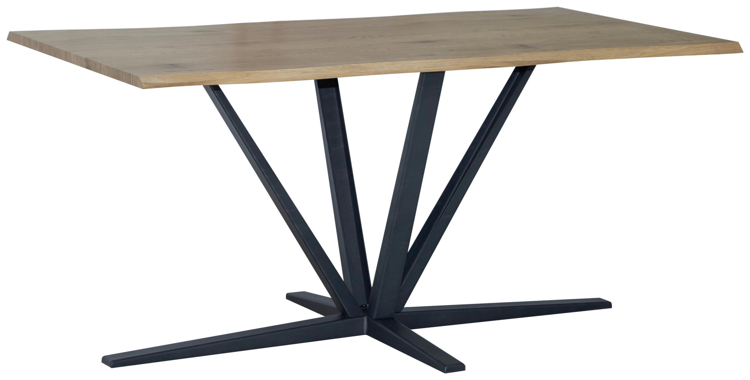 ESSTISCH Schwarz, Eichefarben  - Eichefarben/Schwarz, MODERN, Holzwerkstoff/Metall (180/76/90cm) - MID.YOU