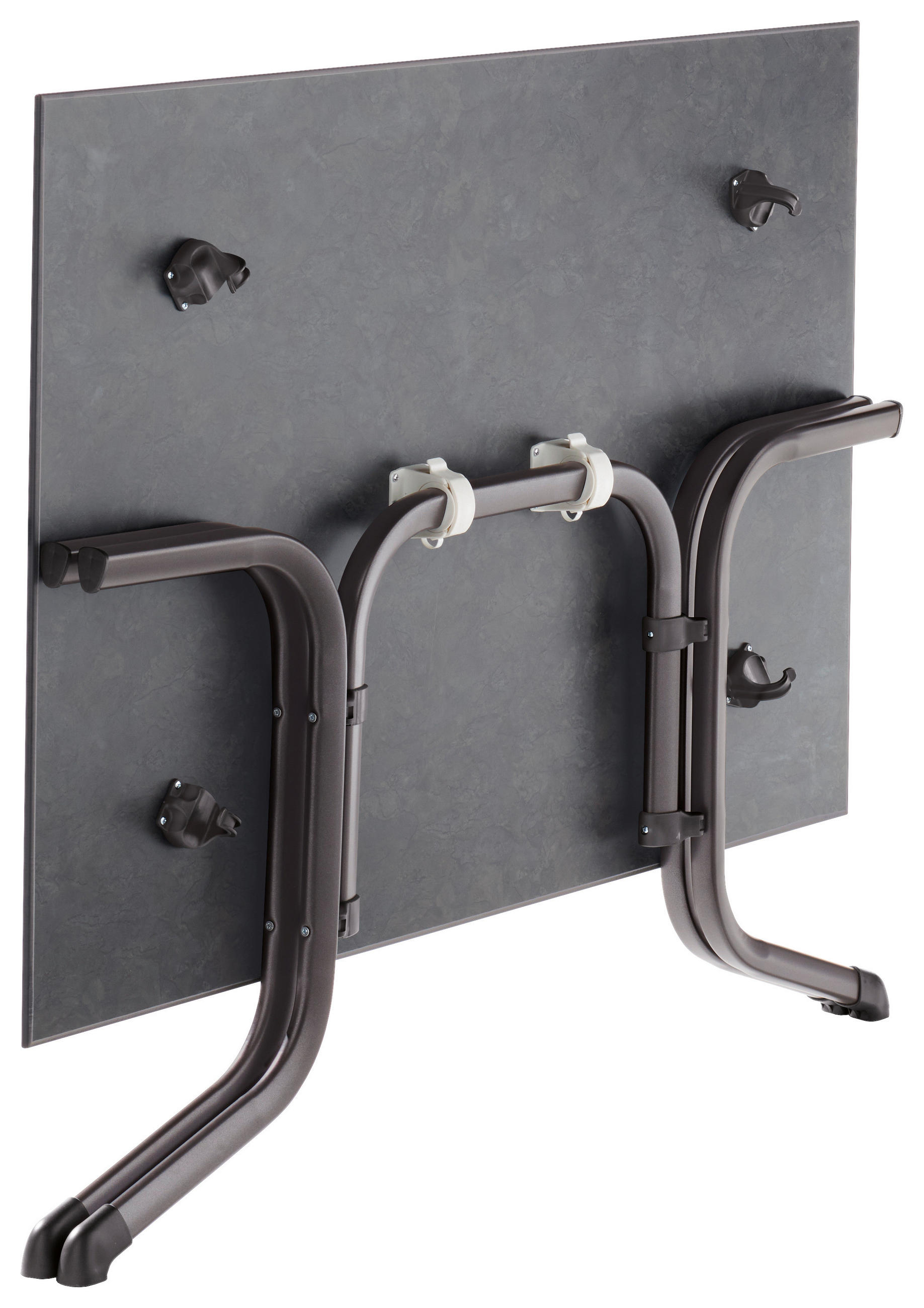 GARTENKLAPPTISCH 140/90/73 cm Metall, Kunststoff rechteckig  - Schieferfarben/Silberfarben, Basics, Kunststoff/Metall (140/90/73cm) - Sieger