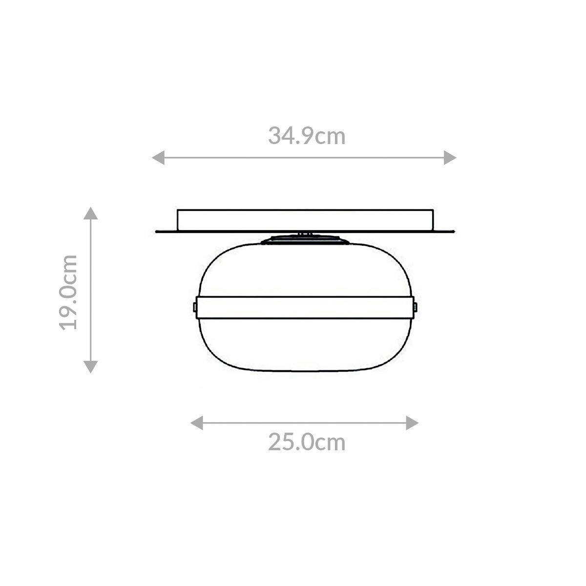 DECKENLEUCHTE  25/19 cm    - Messingfarben, Konventionell, Glas/Metall (25/19cm) - Elstead Lighting