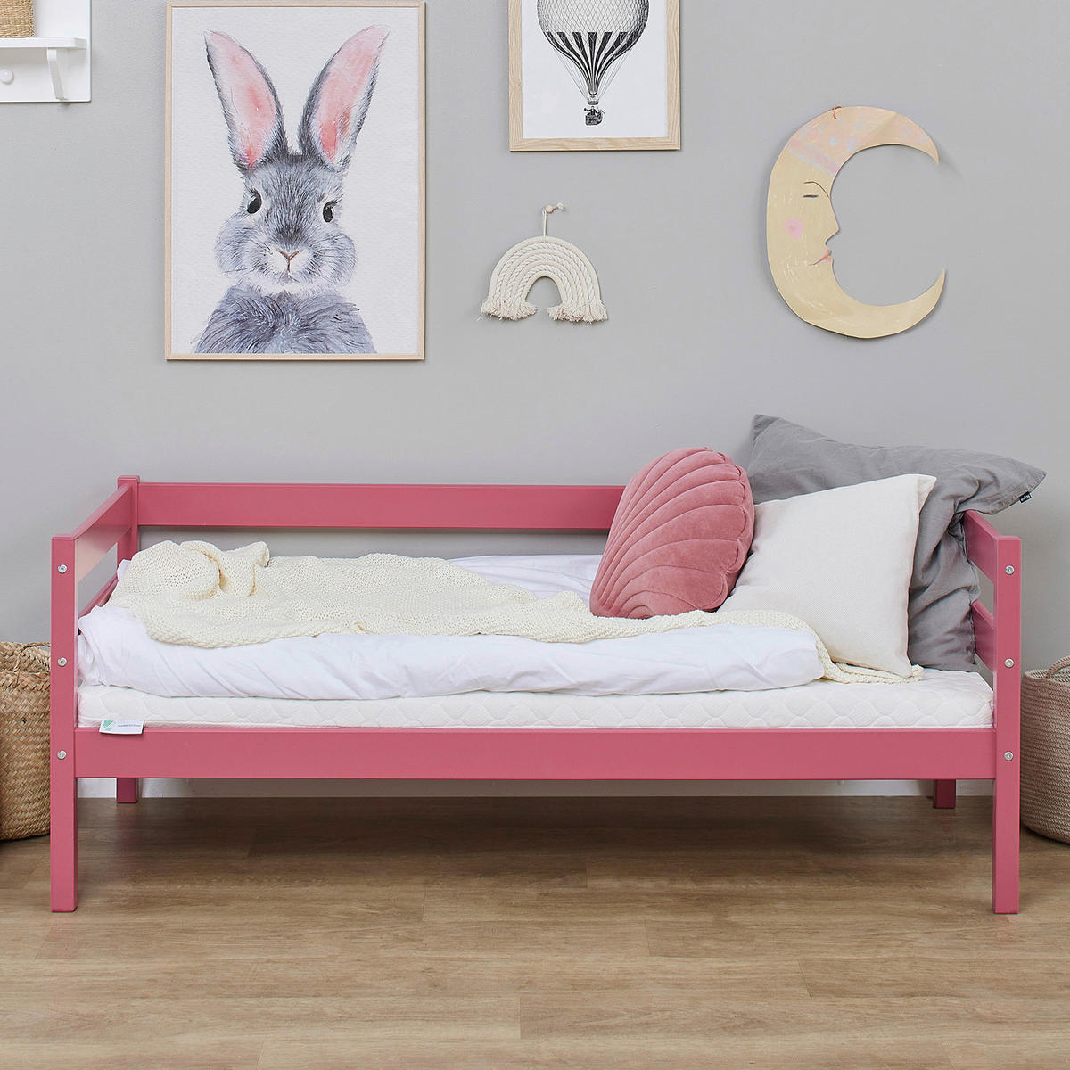 KINDER-/JUNIORBETT 70/160 cm  in Pink  - Pink, MODERN, Holz (70/160cm) - MID.YOU