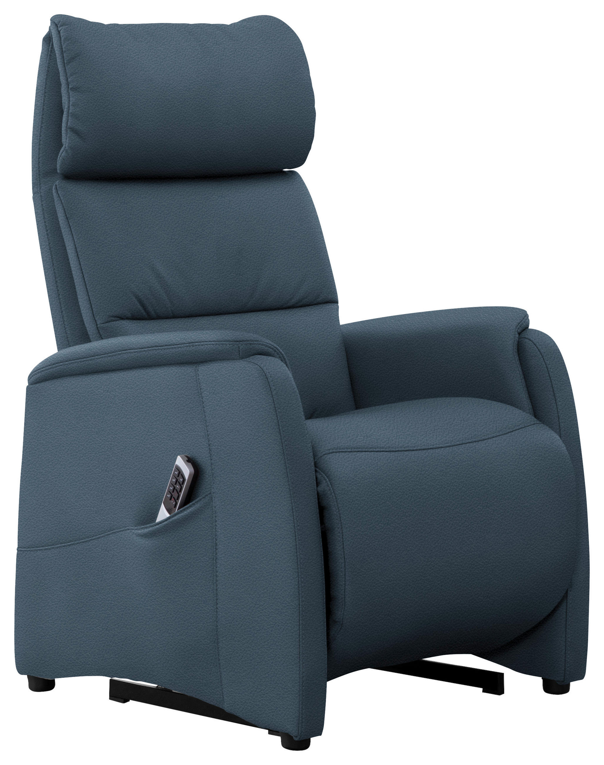 FERNSEHSESSEL in Blau  - Blau/Schwarz, Konventionell, Leder/Kunststoff (69/109/83cm) - Cantus