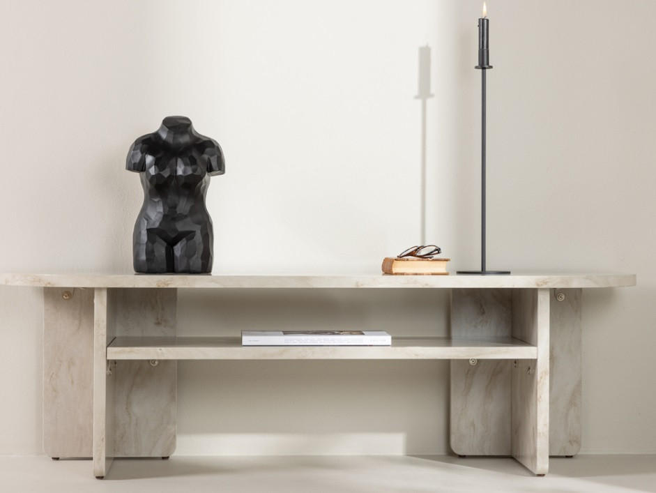 TV-BÄNK 140/42/40 cm  - vit/beige, Design, trämaterial (140/42/40cm) - Best Price