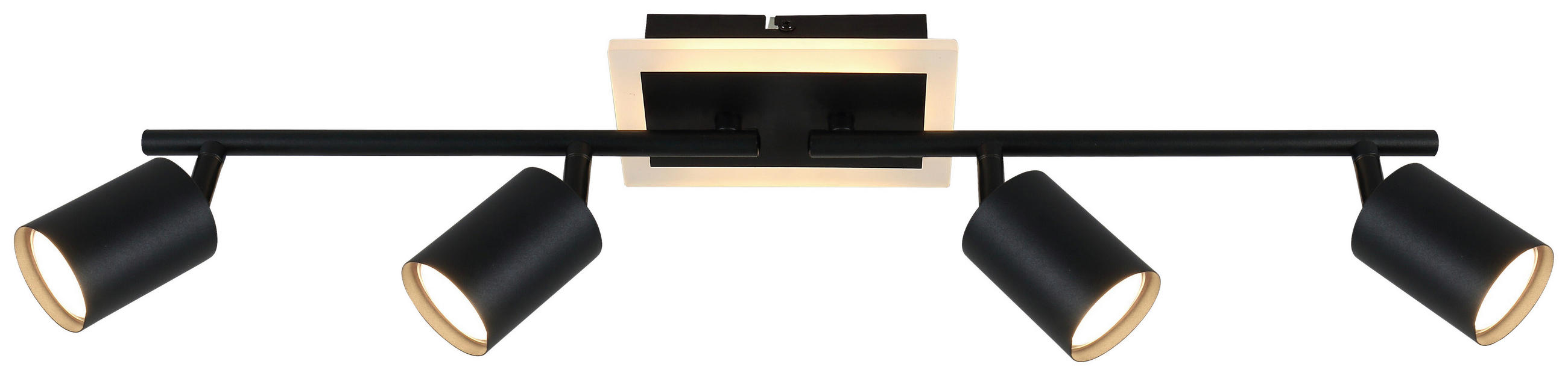 DECKENLEUCHTE 63/9,5/16 cm   - Schwarz, Trend, Kunststoff/Metall (63/9,5/16cm) - Novel