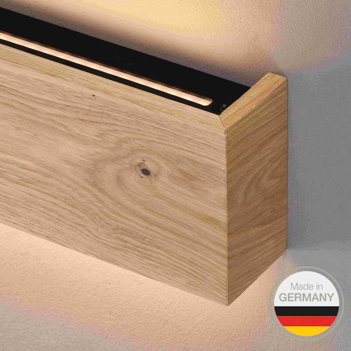 LED-WANDLEUCHTE 654   - Wildeiche, Natur, Holz (15/48/10cm) - Ambiente