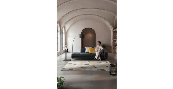 2,5-SITZER  in Echtleder Anthrazit   - Anthrazit, Design, Leder/Metall (226/70/109cm) - Johann Jakob