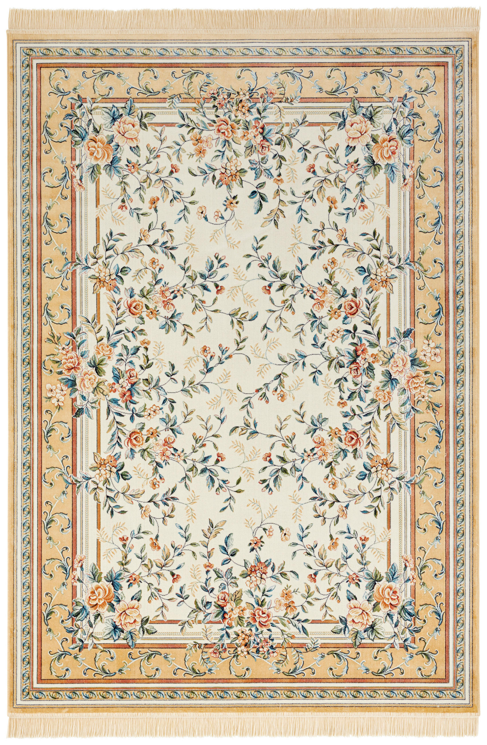 VINTAGE-TEPPICH 135/195 cm Naveh Creme, Sandfarben  - Sandfarben/Creme, Basics, Textil (135/195cm)