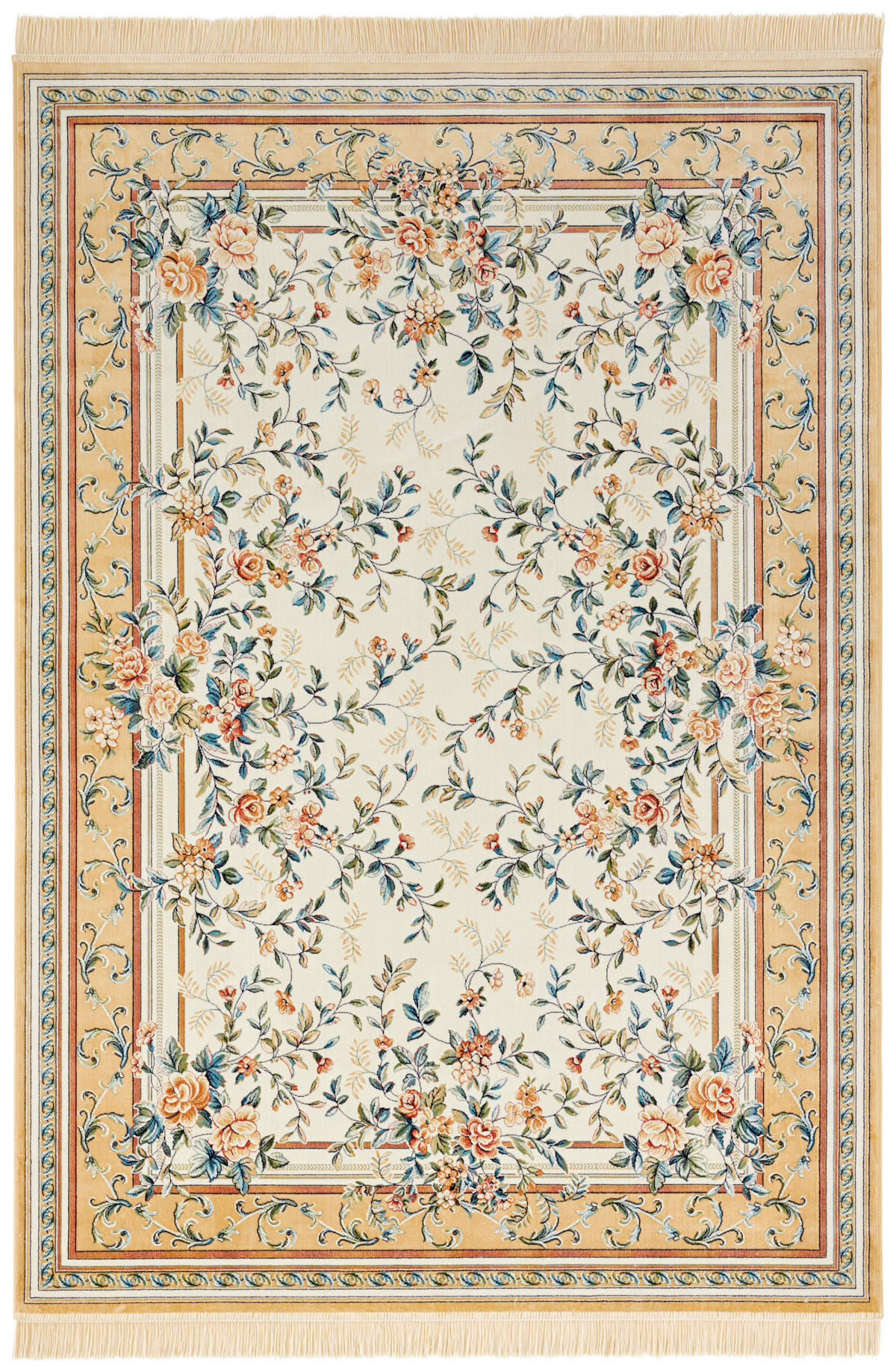 VINTAGE-TEPPICH 135/195 cm Naveh Creme, Sandfarben  - Sandfarben/Creme, Basics, Textil (135/195cm)