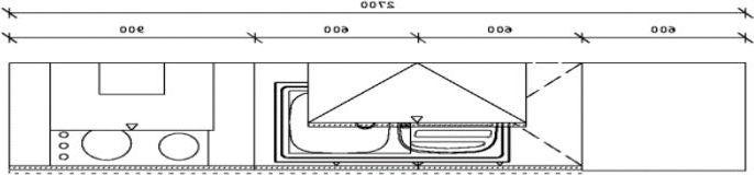 KÜCHENBLOCK 270 cm   in Graphitfarben, Eichefarben  - Eichefarben/Schwarz, KONVENTIONELL, Holzwerkstoff/Metall (270cm) - Xora