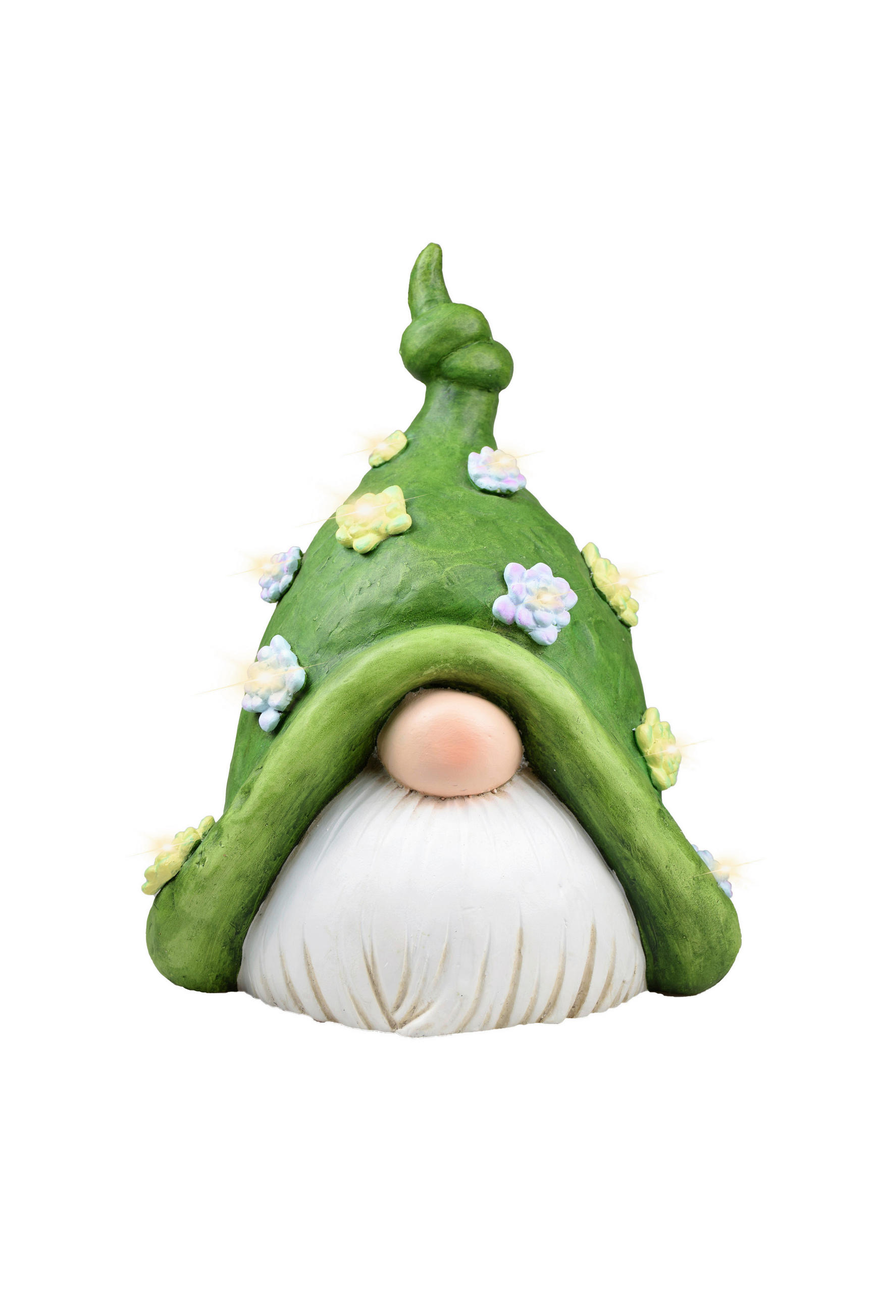 Solarleuchte Grün/schwarz/weiß Olive 10xled Warmweiß H: 35 Cm