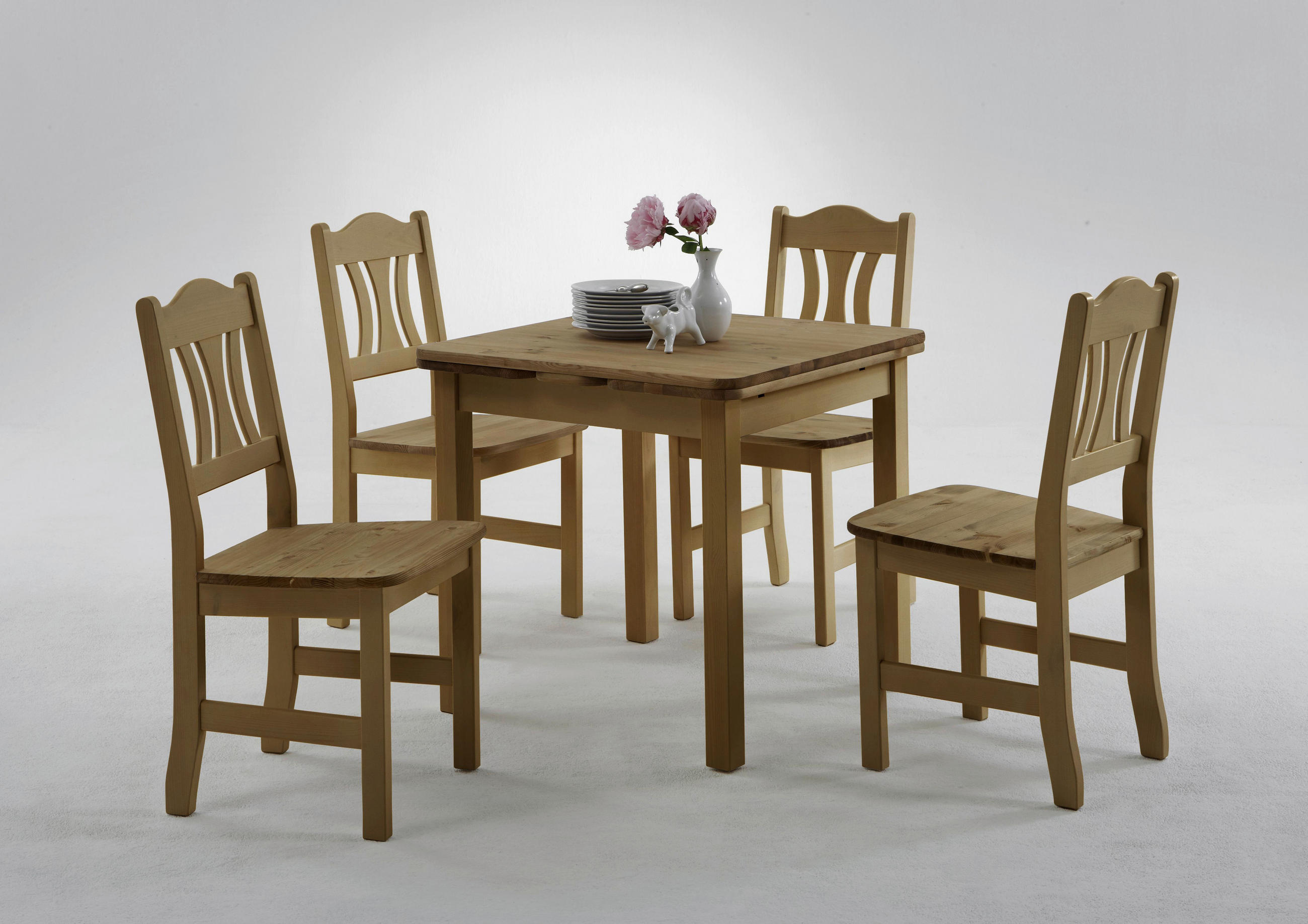 STUHL Laugenfarbig Kiefer massiv  - Laugenfarbig, ROMANTIK / LANDHAUS, Holz (44/92/45cm) - Boxxx