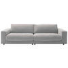 3-SITZER-SOFA Chenille Grau  - Schwarz/Grau, Design, Kunststoff/Textil (290/86/127cm) - Lomoco