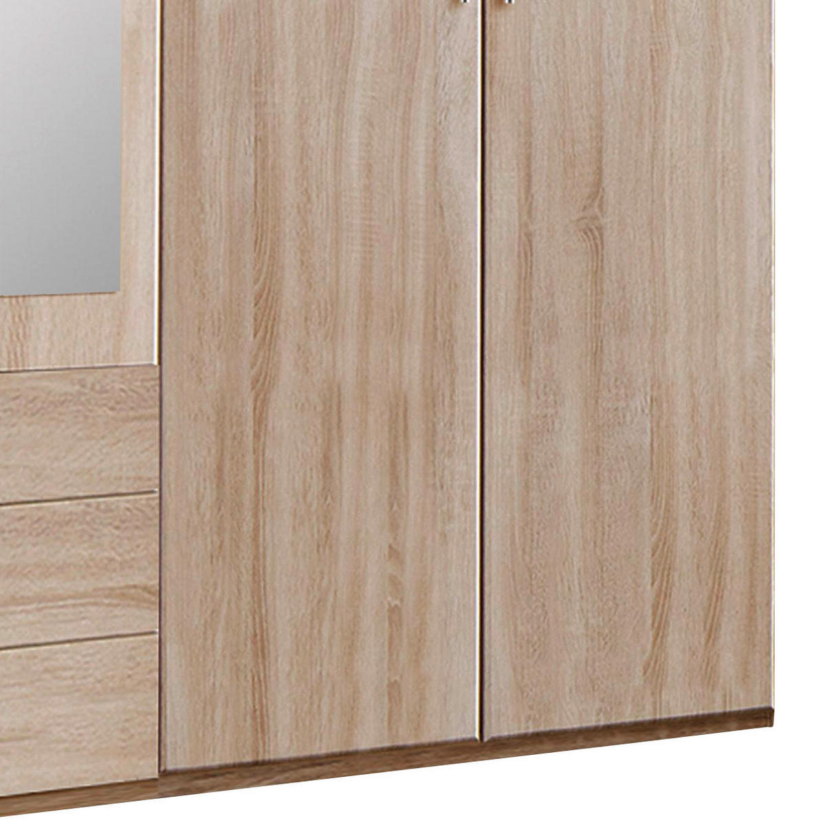 DREHTÜRENSCHRANK 270/210/58 cm 6-türig  - Alufarben/Sonoma Eiche, KONVENTIONELL, Glas/Holzwerkstoff (270/210/58cm) - MID.YOU