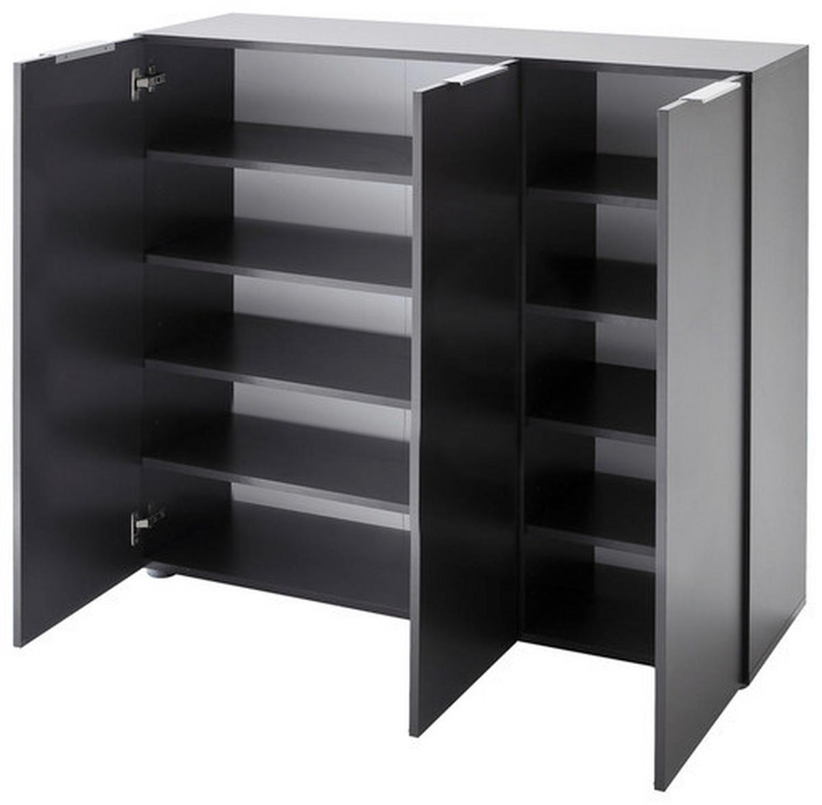 SCHUHSCHRANK  in 120/101/39 cm  - Edelstahlfarben/Anthrazit, Design, Holzwerkstoff/Kunststoff (120/101/39cm) - Carryhome