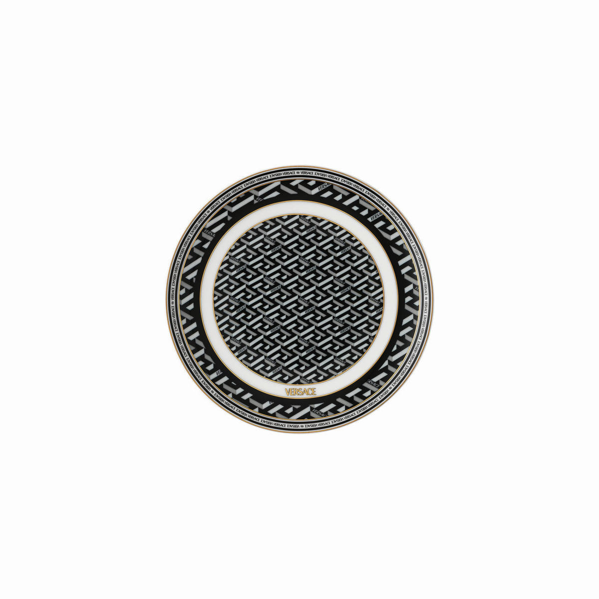 DESERTNI TANJIR  keramika  porcelan  - crna, Osnovno, keramika (17/2cm) - Versace